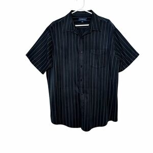 Croft & Barrow Men's Dark Striped Button Down Shirt XL